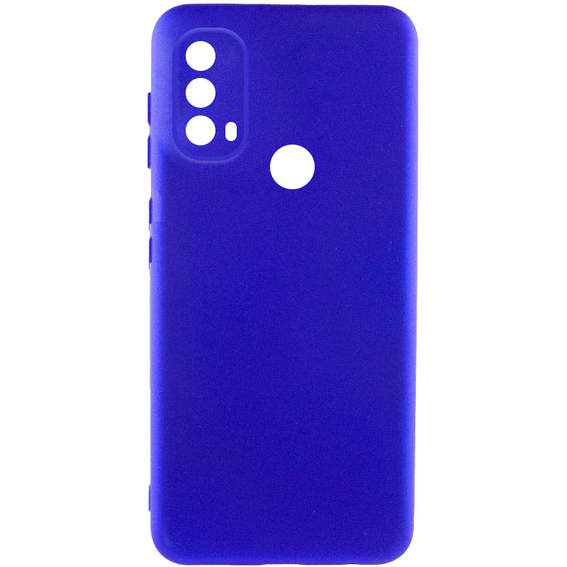 Чохол Silicone Cover Lakshmi Full Camera (A) на Motorola Moto E40 (Синій / Iris)