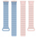 Ремешок Dual-color Magnetic для Xiaomi Mi Band 9/8 (Light Pink / Lilac Blue) в магазине vchehle.ua