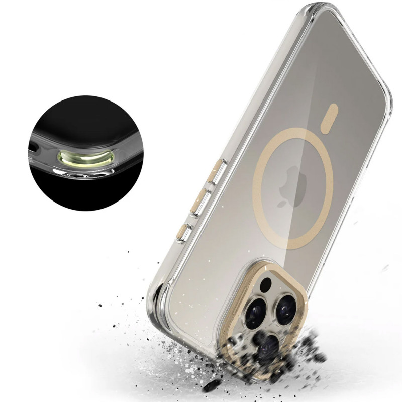 Чохол TPU Space Case Apex with Magnetic Safe на Apple iPhone 13 Pro Max / 14 Pro Max (6.7") (Gold) в магазині vchehle.ua