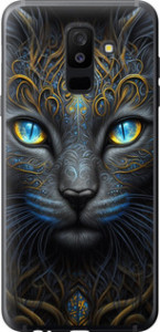 Чохол Узорчата кішка на Samsung Galaxy A6 Plus 2018