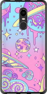 Чехол Розовая галактика для Xiaomi Redmi Note 4 (Snapdragon)