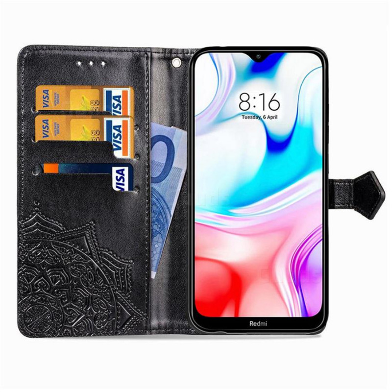 Фото Кожаный чехол-книжка Art Case с визитницей для Xiaomi Redmi 8 (Черный) в магазине vchehle.ua