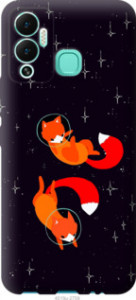 Чехол Лисички в космосе для Infinix Hot 12 Play
