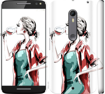 

Чохол Дівчина з келихом на Motorola Moto X Style 841831