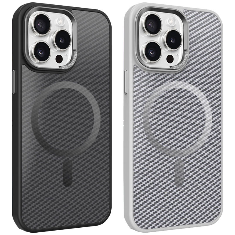 Чехол TPU+PC Carbon Mirage with Magnetic safe для Apple iPhone 14 Pro (6.1")