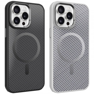 Чехол TPU+PC Carbon Mirage with Magnetic safe для Apple iPhone 14 Pro (6.1")