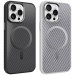 Чехол TPU+PC Carbon Mirage with Magnetic safe для Apple iPhone 14 Pro (6.1")