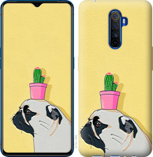

Чехол Мопс с кактусом для Realme X2 Pro 920837