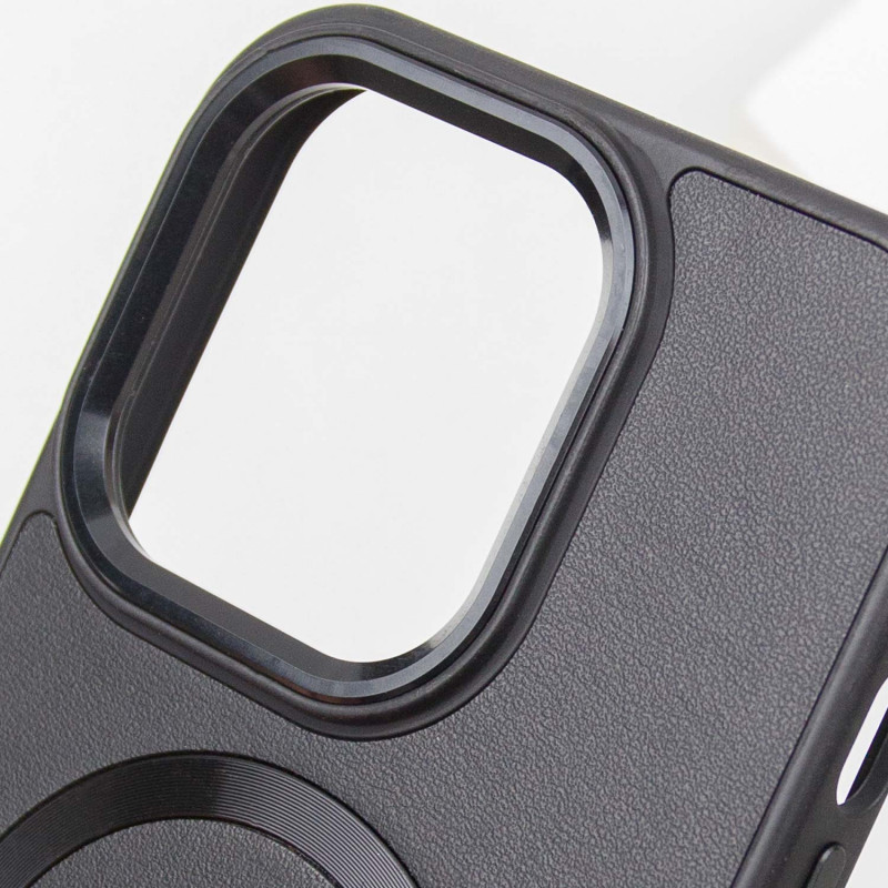 Заказать Кожаный чехол SnapCase with Magnetic Safe для Apple iPhone 15 Pro (6.1") (Black) на vchehle.ua