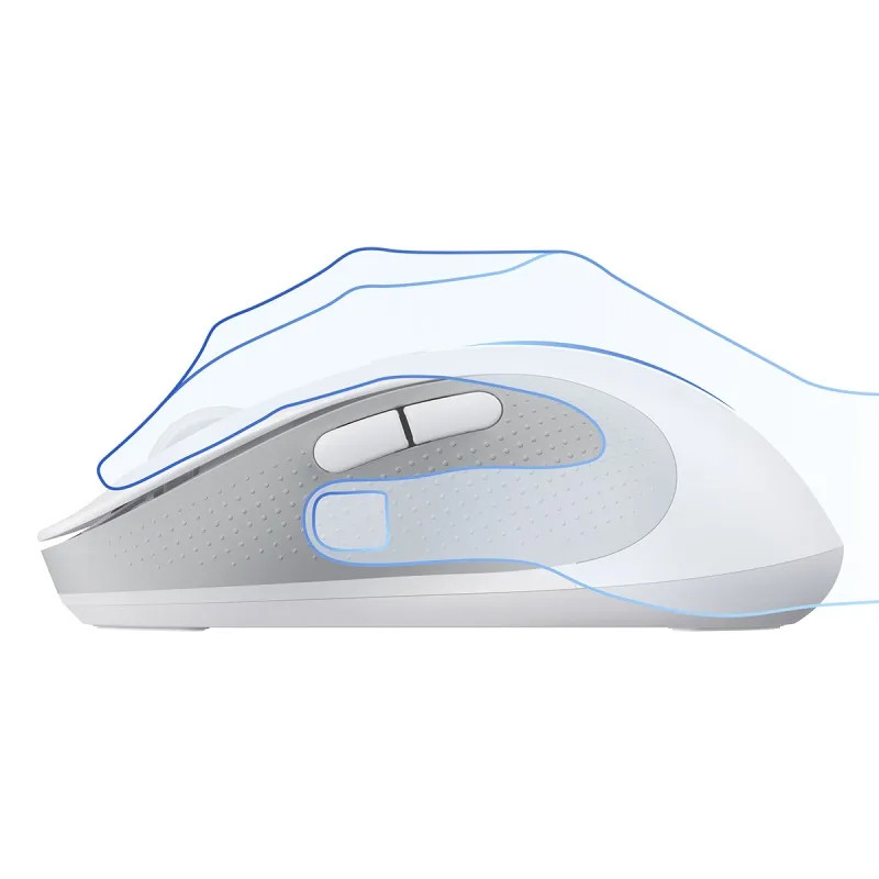 Фото Миша бездротова Baseus F02 Ergonomic (without Battery) (B01055505) (Moon White) в маназині vchehle.ua