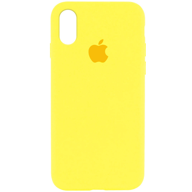 Чехол Silicone Case Full Protective (AA) для Apple iPhone XR (6.1") (Желтый / Yellow)