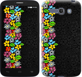 

Чехол цветочный орнамент для Alcatel One Touch POP C9 328109
