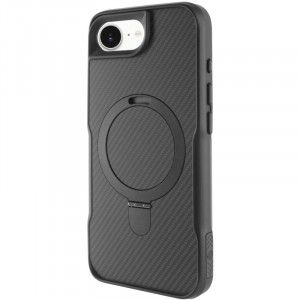 TPU+PC чохол Metal Buttons with Magnetic Safe Carbon Ring на Apple iPhone 16e (6.1")
