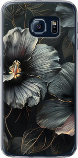 Чехол Черные цветы для Samsung Galaxy S6 G920