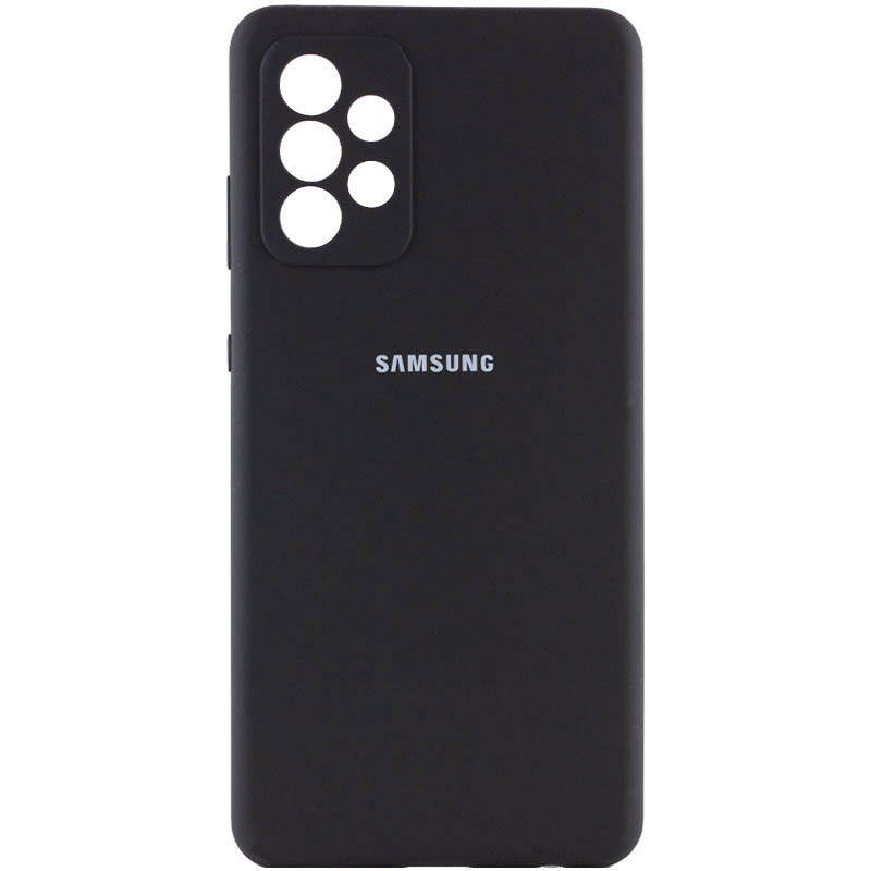 Чехол Silicone Cover Full Camera (AA) для Samsung Galaxy A32 4G (Черный / Black)