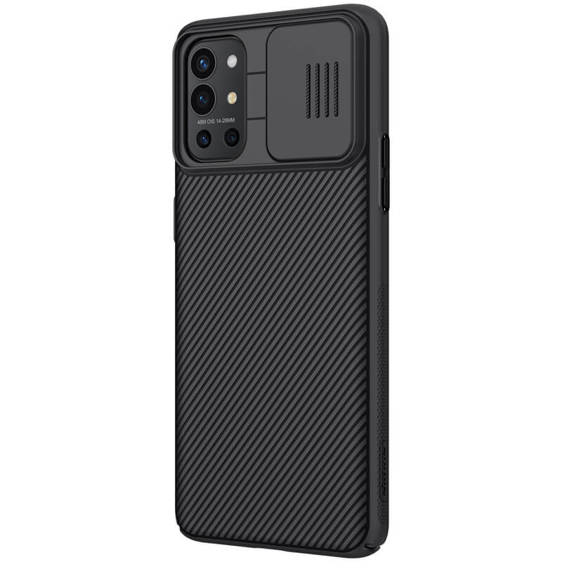 Фото Карбонова накладка Nillkin Camshield (шторка на камеру) на OnePlus 9R (Черный / Black) в маназині vchehle.ua