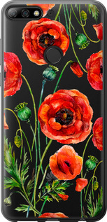 

Чехол Нарисованные маки для Honor 7C pro 1633997