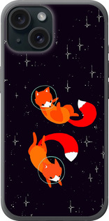 Чехол Лисички в космосе для iPhone 15