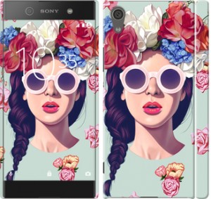 Чохол Дівчина з квітами для Sony Xperia XA1