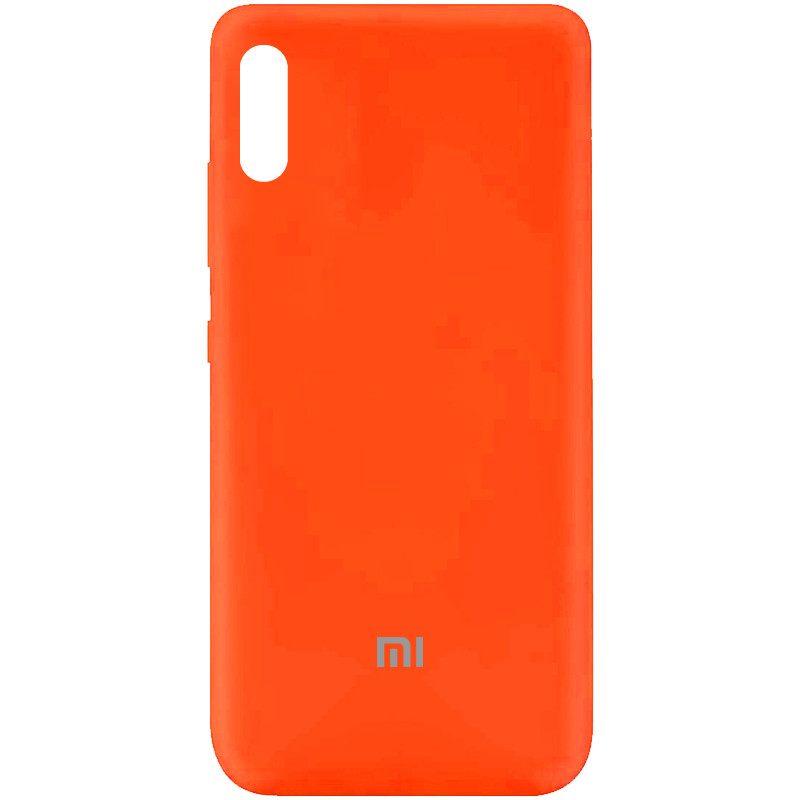 Чехол Silicone Cover My Color Full Protective (A) для Xiaomi Redmi 9A (Оранжевый / Neon Orange)