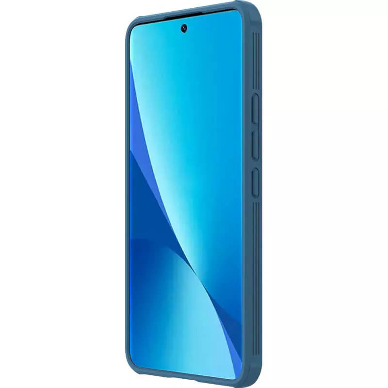 Фото Карбонова накладка Nillkin Camshield (шторка на камеру) на Xiaomi 12 Lite (Синий / Blue) в маназині vchehle.ua