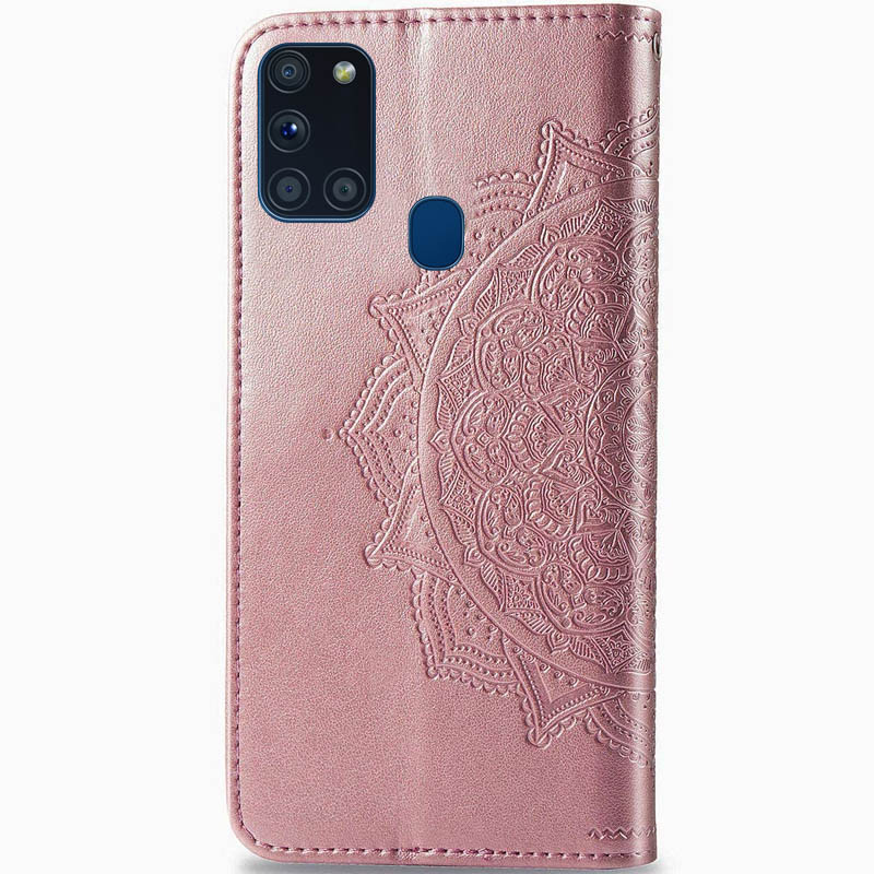 Кожаный чехол (книжка) Art Case с визитницей для Samsung Galaxy A21s (Розовый) в магазине vchehle.ua