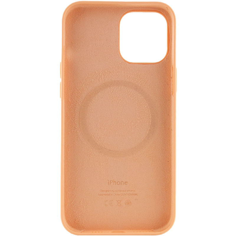 Фото Уценка Чехол Silicone case (AAA) full with Magsafe and Animation для Apple iPhone 12 Pro Max (6.7") (Дефект упаковки / Помаранчевий / Cantaloupe) в маназині vchehle.ua