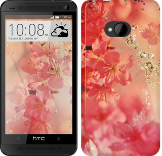 

Чохол Рожеві квіти на HTC One M7 323632