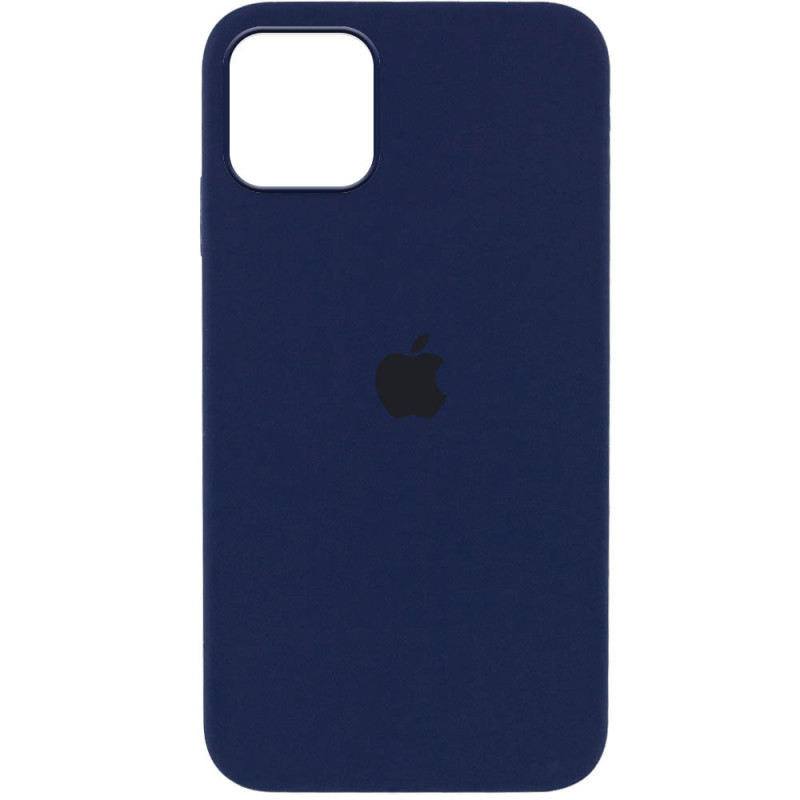 Чохол Silicone Case Full Protective (AA) на Apple iPhone 12 Pro / 12 (6.1") (Синій / Deep navy)