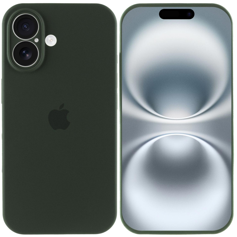 Фото Чохол Silicone Case Full Camera Protective (AA) на Apple iPhone 16 (6.1") (Зелений / Cyprus Green) на vchehle.ua