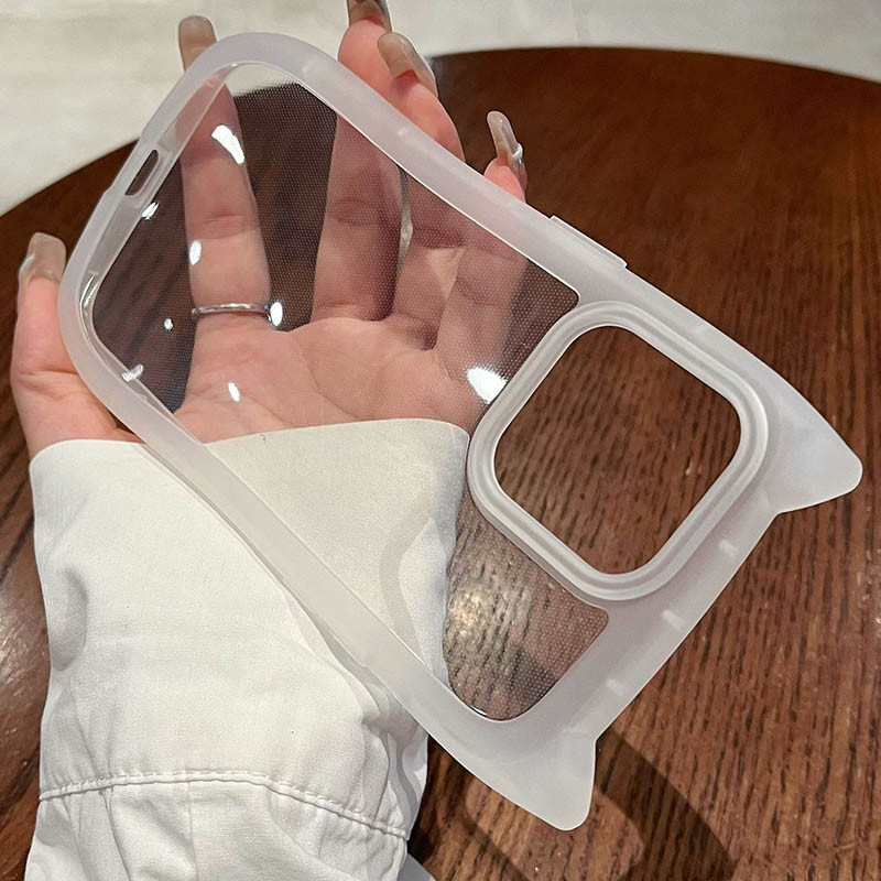 Фото Чехол TPU Cat для Apple iPhone 15 Pro (6.1") (Transparent) в магазине vchehle.ua