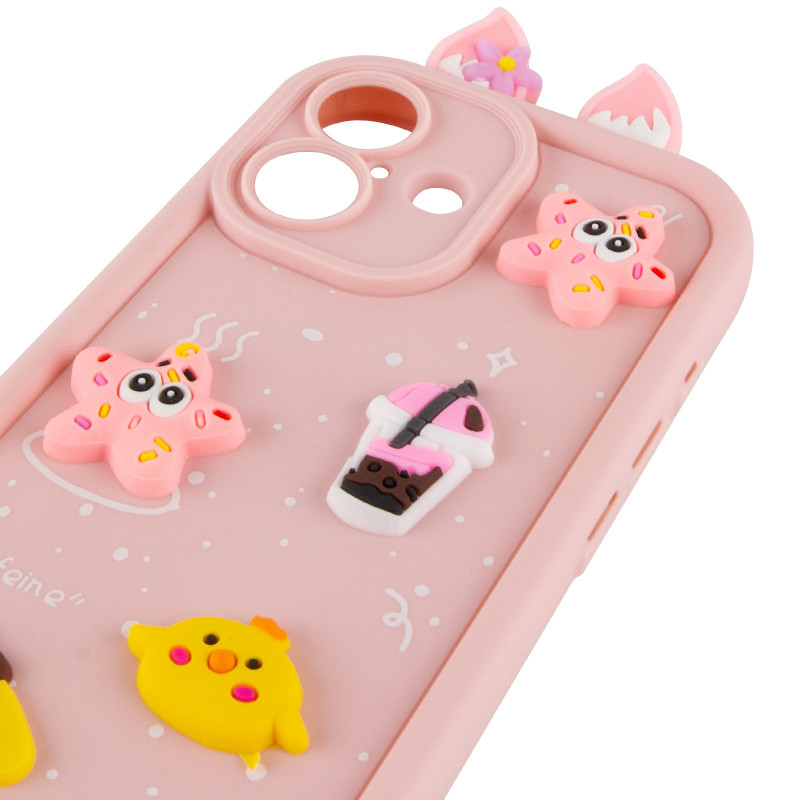 Чехол TPU Toys Case with Ears для Apple iPhone 16 (6.1") (Light Pink) в магазине vchehle.ua