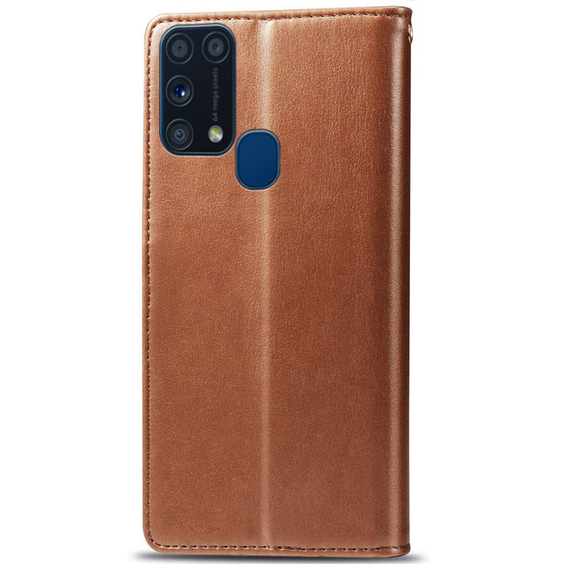 Шкіряний чохол книжка GETMAN Gallant (PU) для Samsung Galaxy M31 (Коричневий) в магазині vchehle.ua