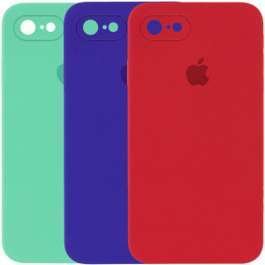 Чехол Silicone Case Square Full Camera Protective (AA) для  iPhone 8 (4.7")