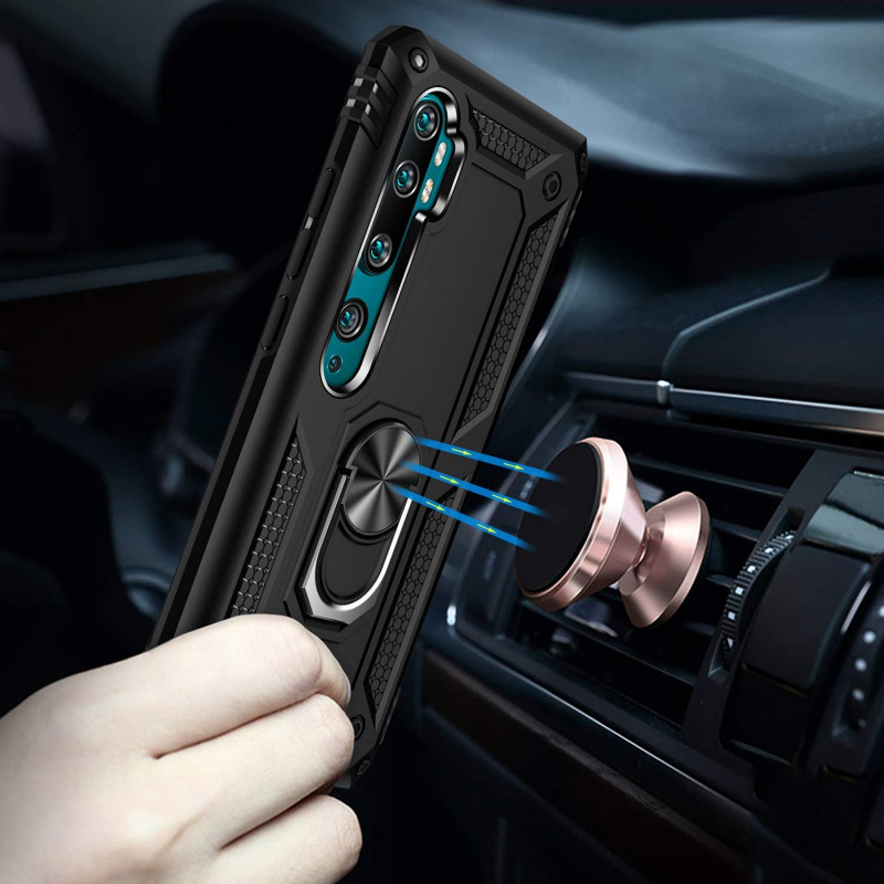 Купити Ударостійкий чохол Serge Ring for Magnet на Xiaomi Mi Note 10 / Note 10 Pro / Note 10 Lite (Чорний) на vchehle.ua