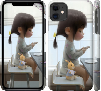 

Чехол Милая девочка с зайчиком для iPhone 11 777632