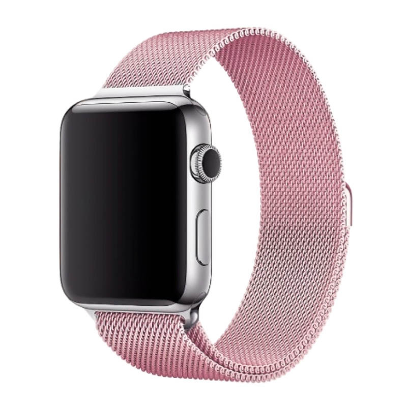 Ремінець Milanese Loop Design для Apple watch 42mm/44mm/45mm/49mm (Rose Pink)