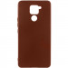 Чохол Silicone Cover Lakshmi (AA) на Xiaomi Redmi Note 9 / Redmi 10X (Коричневий / Brown)