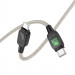 Фото Дата кабель Hoco U124 Stone silicone power-off 60W Type-C to Type-C (1.2m) (Black) в маназині vchehle.ua