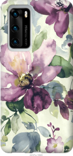 

Чехол Цветы акварелью для Vivo X50 1083681