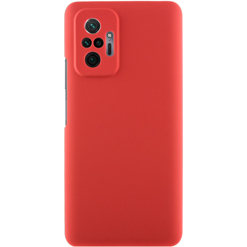 Чехол TPU GETMAN Liquid Silk Full Camera для Xiaomi Redmi Note 10 Pro / 10 Pro Max (Красный / Red)