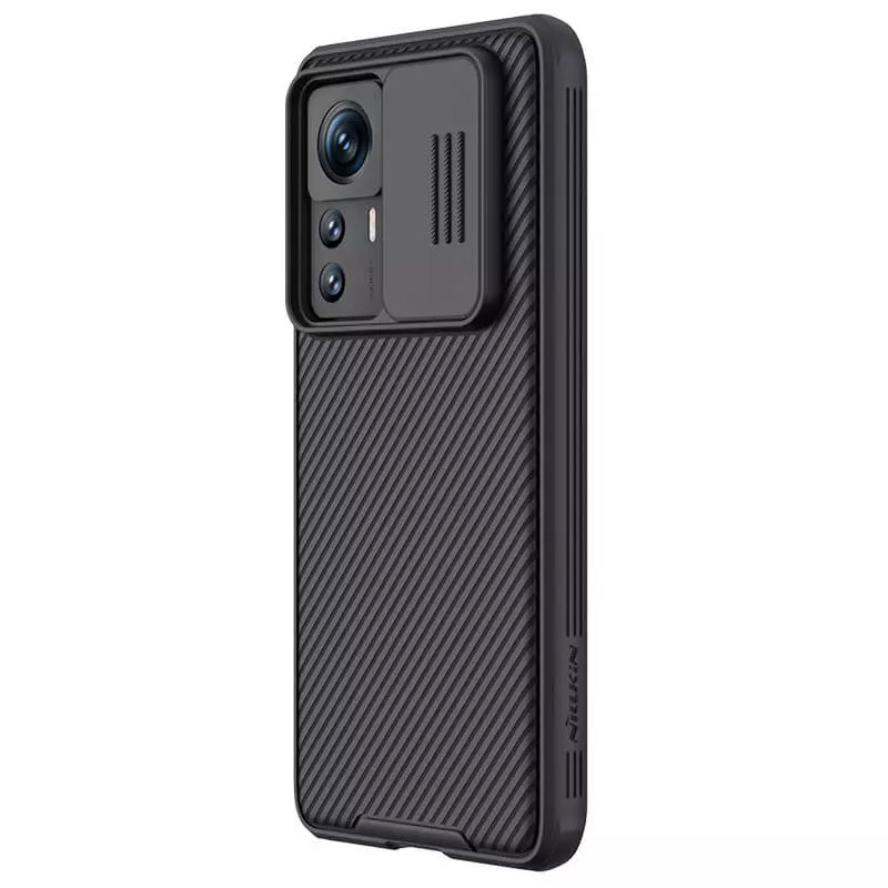 Купить Карбоновая накладка Nillkin Camshield (шторка на камеру) для Xiaomi 12T Pro (Черный / Black) на vchehle.ua