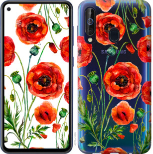 

Чехол Нарисованные маки для Samsung Galaxy A60 2019 A606F 743775