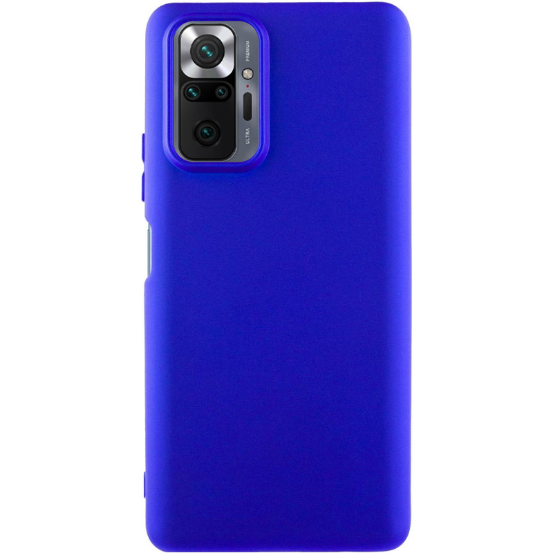 Чехол Silicone Cover Lakshmi (AA) для Xiaomi Redmi Note 10 Pro / 10 Pro Max (Синий / Iris)