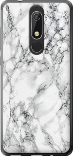 Чехол Мрамор белый для Nokia 5.1