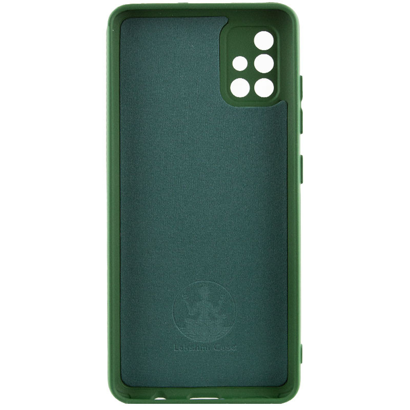 Фото Чохол Silicone Cover Lakshmi Full Camera (AA) на Samsung Galaxy A51 (Зелений / Dark green) на vchehle.ua