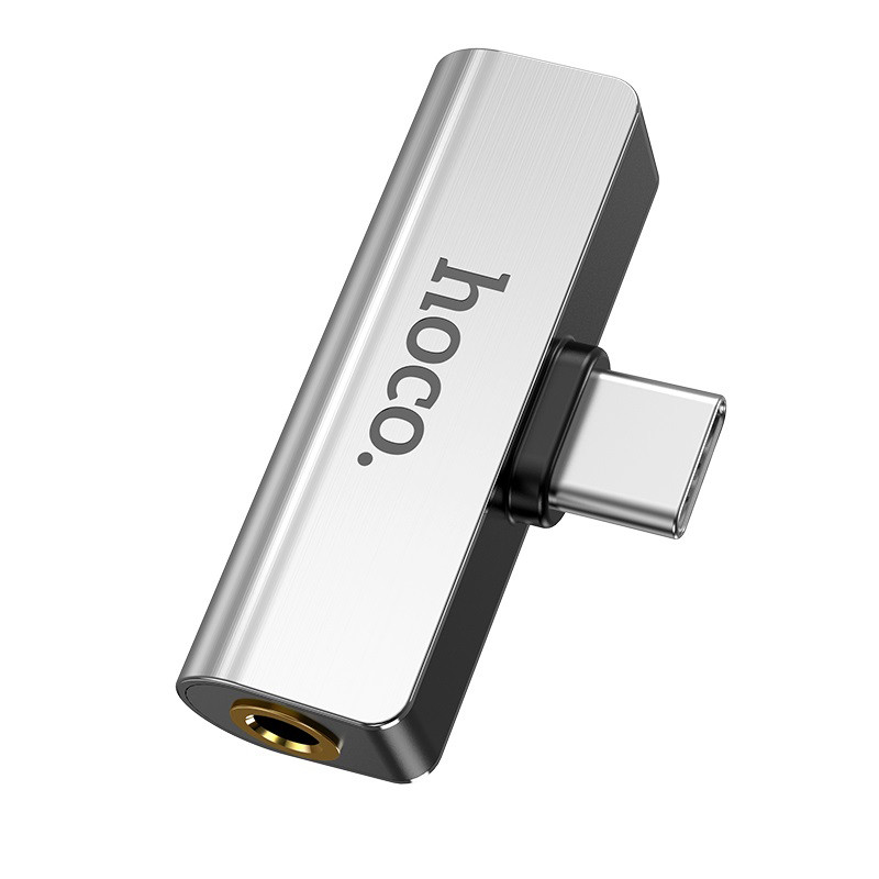 Фото Переходник Hoco LS26 Type-C to 3,5 AUX (Стальной) в магазине vchehle.ua