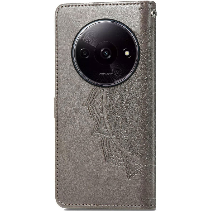 Фото Кожаный чехол-книжка Art Case с визитницей для Xiaomi Redmi A3 (Серый) на vchehle.ua