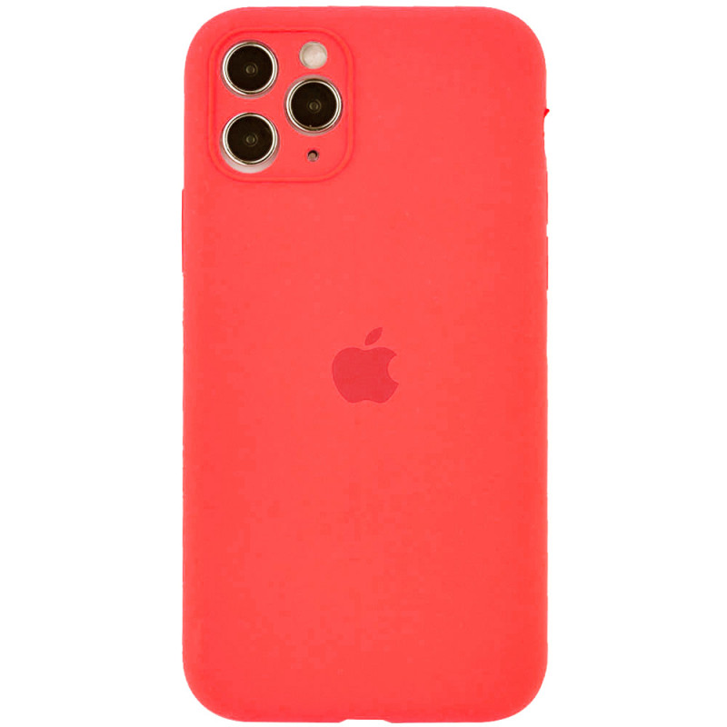 Чохол Silicone Case Full Camera Protective (AA) на Apple iPhone 12 Pro (6.1") (Помаранчевий / Pink citrus)