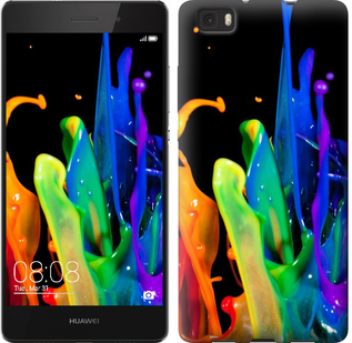 

Чехол брызги краски для Huawei Ascend P8 Lite 381458